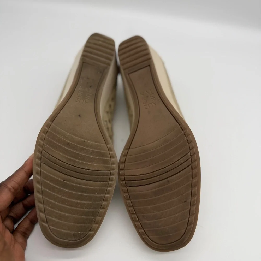 Naturalizer Brina Gold‎ Perforated Wedge Pumps Shoes Womens 7.5M